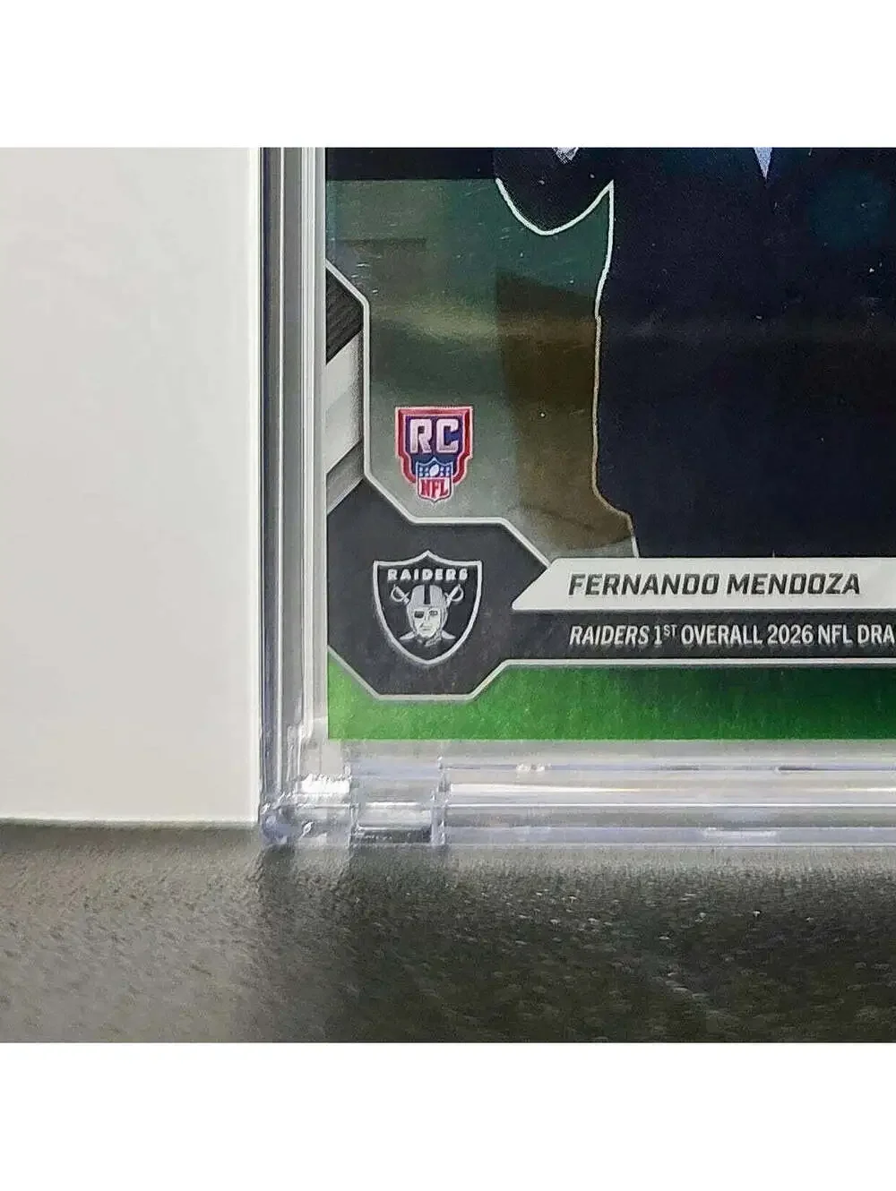 Fernando Mendoza Rookie 2026 Topps Now Draft Night Chrome Green Foil 39/99 Card